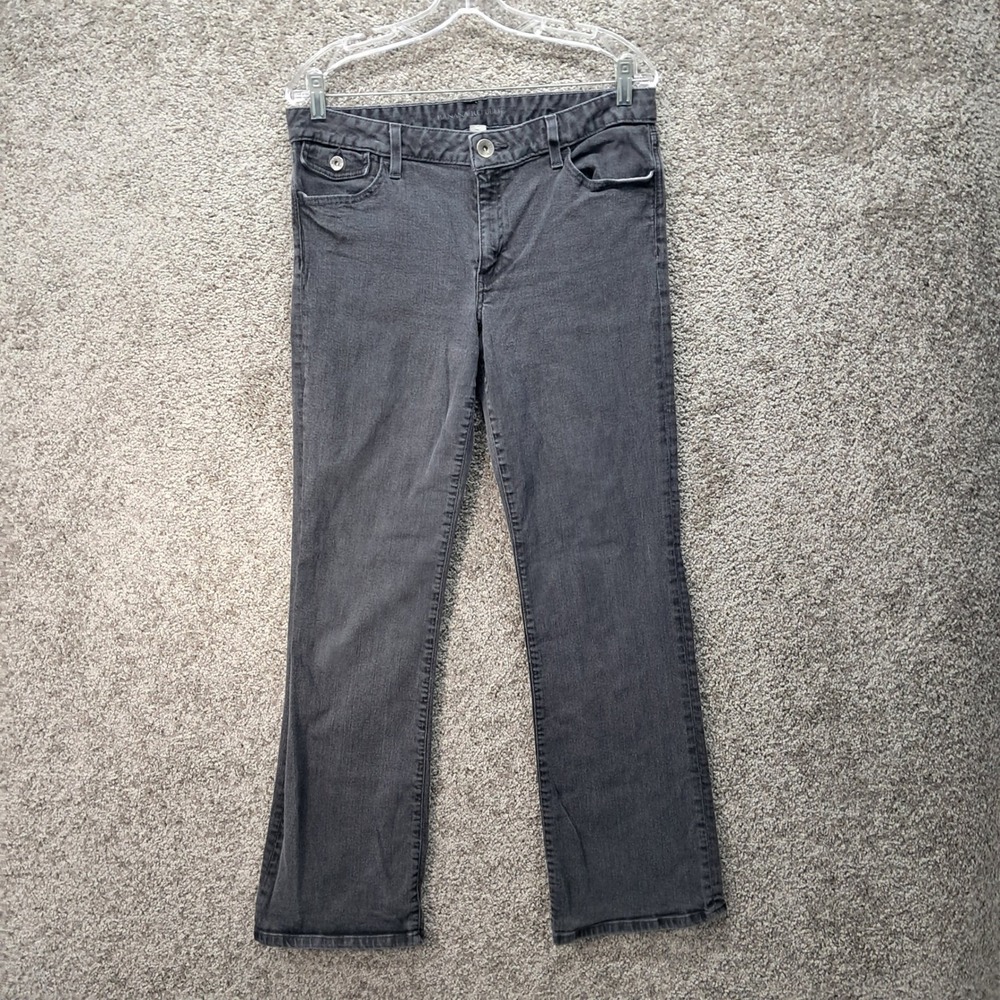 Banana Republic Womens 32 Dark Grey Bootcut Stretch Denim Jeans Charcoal